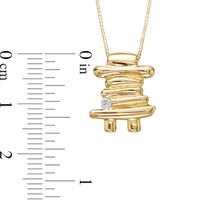 Certified Canadian Diamond Accent Certified Inukshuk Pendant in 10K Gold|Peoples Jewellers