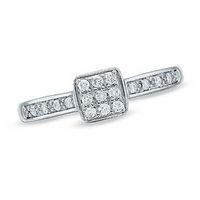 0.12 CT. T.W. Diamond Engagement Ring in Sterling Silver|Peoples Jewellers