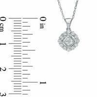 0.25 CT. T.W. Diamond Frame Pendant in 10K White Gold|Peoples Jewellers