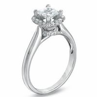 For Eternity 1.00 CT. T.W. Princess-Cut Diamond Frame Engagement Ring in 14K White Gold|Peoples Jewellers