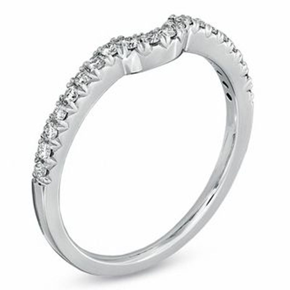 For Eternity 0.25 CT. T.W. Diamond Contour Wedding Band in 14K White Gold|Peoples Jewellers