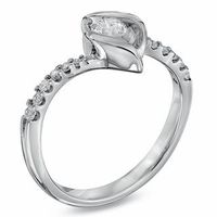 Sirena™ 0.33 CT. T.W. Diamond Swirl Engagement Ring in 14K White Gold|Peoples Jewellers