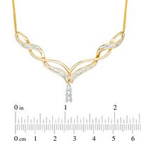 0.10 CT. T.W. Diamond Chevron Necklace in 10K Gold|Peoples Jewellers