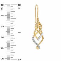 0.20 CT. T.W. Diamond Twisted Vine Earrings in 10K Gold|Peoples Jewellers