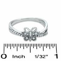 0.10 CT. T.W. Diamond Butterfly Fashion Ring in 10K White Gold|Peoples Jewellers