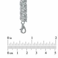 1.00 CT. T.W. Round and Baguette Diamond Bracelet in Sterling Silver|Peoples Jewellers