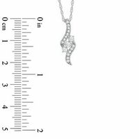 0.25 CT. T.W. Diamond Bypass Pendant in 10K White Gold|Peoples Jewellers