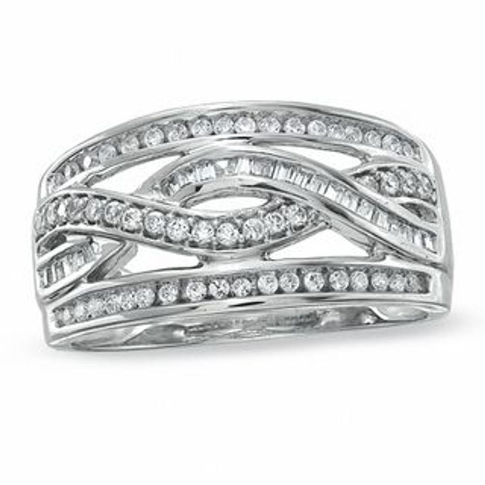 0.42 CT. T.W. Diamond Infinity Band in 10K White Gold|Peoples Jewellers