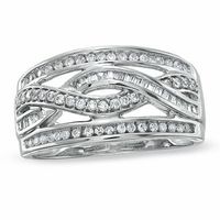 0.42 CT. T.W. Diamond Infinity Band in 10K White Gold|Peoples Jewellers