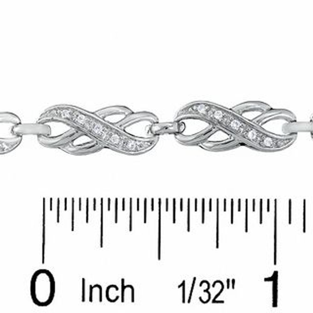0.25 CT. T.W. Diamond Infinity Bracelet in Sterling Silver|Peoples Jewellers