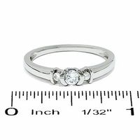 0.20 CT. T.W. Diamond Three Station Promise Ring in 10K White Gold|Peoples Jewellers