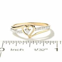 Heart-Shaped Diamond Accent Ring in 10K Gold|Peoples Jewellers