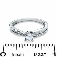 0.25 CT. T.W. Diamond Crisscross Promise Ring in 10K White Gold|Peoples Jewellers