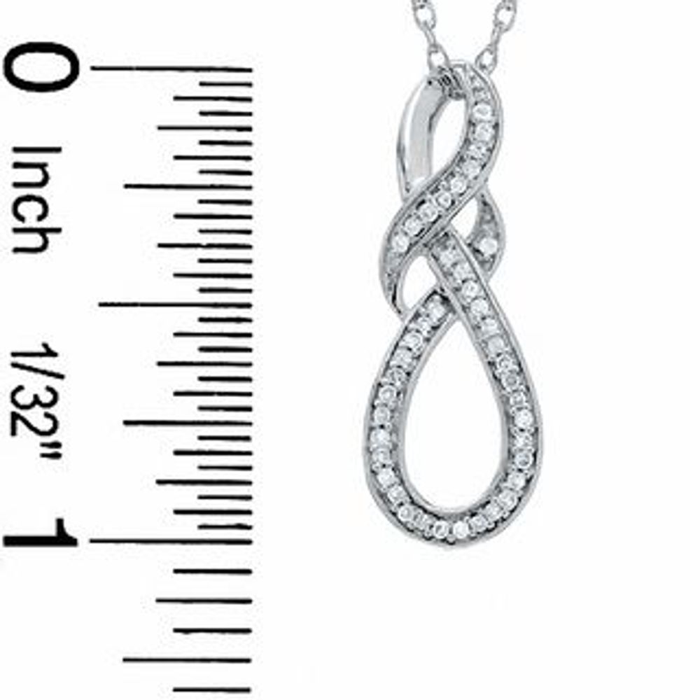 Diamond Accent Knotted Swirl Pendant in Sterling Silver|Peoples Jewellers