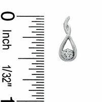 Diamond Accent Infinity Loop Drop Earrings in 10K White Gold|Peoples Jewellers