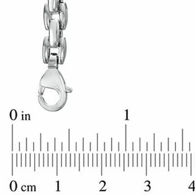 Men's 4.0mm Oval Link Bracelet in Stainless Steel - 8.5"|Peoples Jewellers