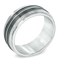 Triton's Men's 9.0mm Wedding Band in Two-Tone Stainless Steel - Size 9|Peoples Jewellers