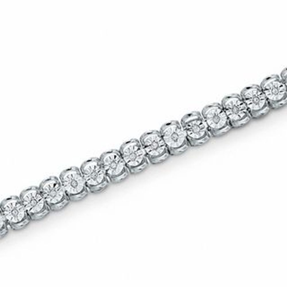 0.25 CT. T.W. Diamond Tennis Bracelet in Sterling Silver|Peoples Jewellers