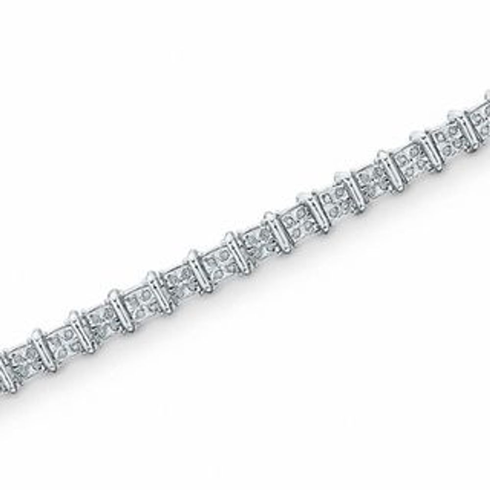 0.50 CT. T.W. Diamond Bar Bracelet in Sterling Silver|Peoples Jewellers