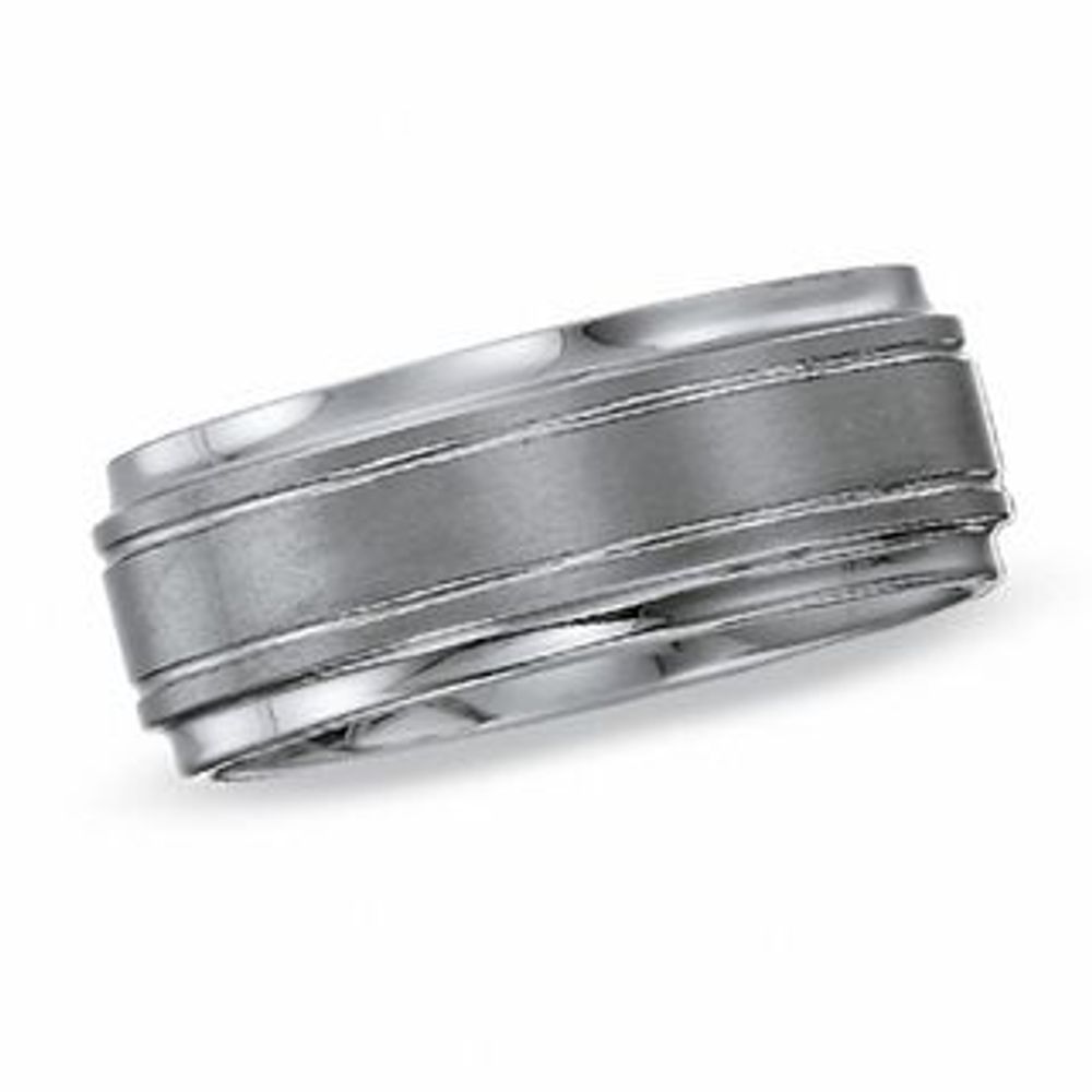 Men's 9.0mm Wedding Band in Tungsten - Size 10|Peoples Jewellers