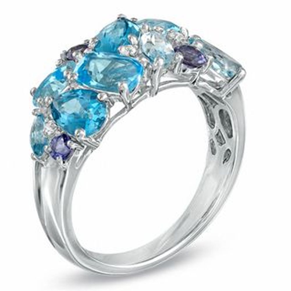 Multi-Gemstone Ring in Sterling Silver|Peoples Jewellers