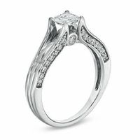 1.00 CT. T.W. Certified Princess-Cut Canadian Diamond Engagement Ring in 14K White Gold (I/I1)|Peoples Jewellers