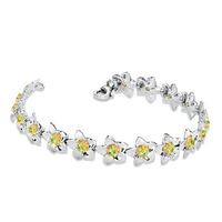 Peridot Flower Bracelet in Sterling Silver|Peoples Jewellers