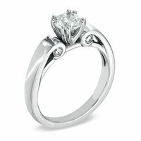 0.88 CT. T.W. Certified Canadian Diamond Engagement Ring in 14K White Gold (I/I1)|Peoples Jewellers