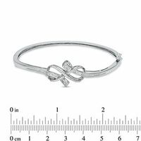 0.33 CT. T.W. Diamond Infinity Knot Bangle in Sterling Silver|Peoples Jewellers
