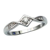 0.05 CT. T.W. Diamond Beautiful Promise Ring in Sterling Silver|Peoples Jewellers