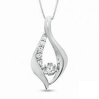 Sirena™ 0.25 CT. T.W. Diamond Pendant in 14K White Gold|Peoples Jewellers