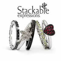 Stackable Expressions™ Lab-Created Ruby Heart Ring in Sterling Silver|Peoples Jewellers