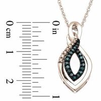 0.18 CT. T.W. Enhanced Blue and White Diamond Double Infinity Loop Pendant in Sterling Silver|Peoples Jewellers