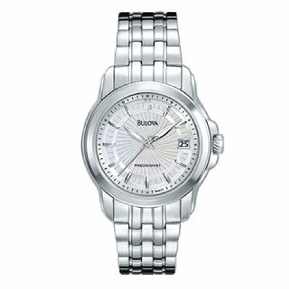 Ladies' Bulova Precisionist Watch with Silver-Tone Dial (Model: 96M21)|Peoples Jewellers