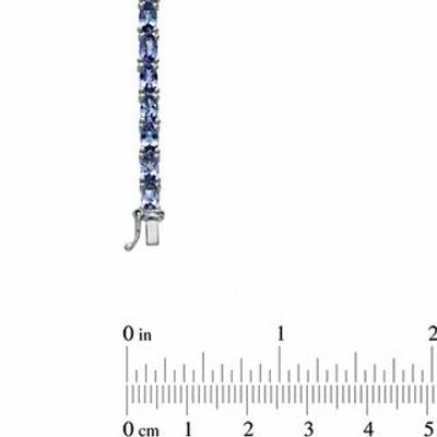 Oval Tanzanite Line Bracelet in Sterling Silver - 7.5"|Peoples Jewellers
