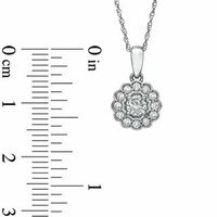 0.38 CT. T.W. Diamond Frame Pendant in 14K White Gold|Peoples Jewellers