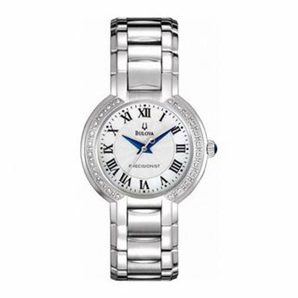 Ladies' Bulova Fairlawn Precisionist Diamond Accent Watch with Mother-of-Pearl Dial (Model: 96R167)|Peoples Jewellers