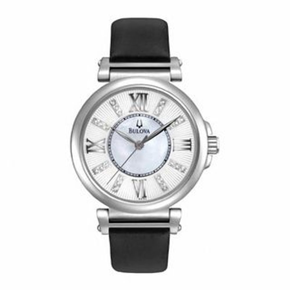 Ladies' Bulova Diamond Accent Watch with Mother-of-Pearl Dial (Model: 96P133)|Peoples Jewellers