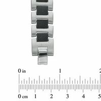 Men's Mesh Link Bracelet in Two-Tone Stainless Steel - 8.5"|Peoples Jewellers