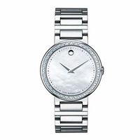 Ladies' Movado Concerto Diamond Accent Watch with Mother-of-Pearl Dial (Model: 0606421)|Peoples Jewellers