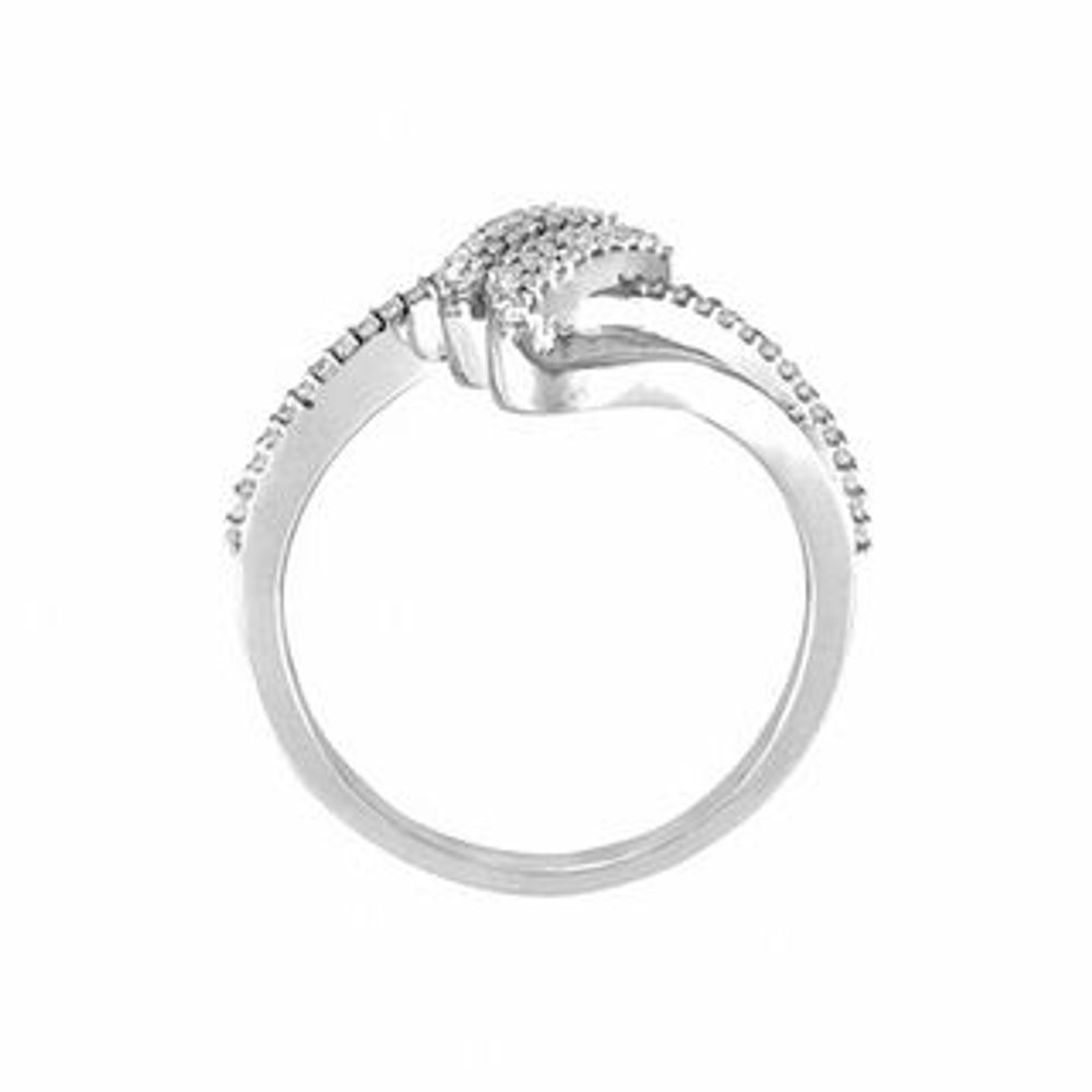 0.20 CT. T.W. Diamond Abstract Ring in Sterling Silver|Peoples Jewellers