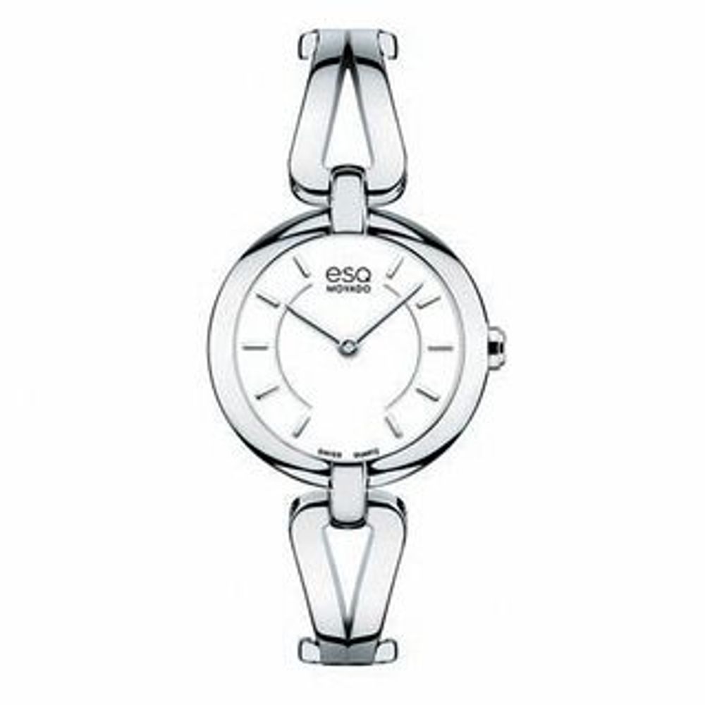 Ladies' ESQ Movado Corbel Bangle Watch with White Dial (Model: )|Peoples Jewellers