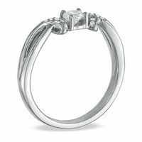0.20 CT. T.W. Diamond Ribbon Promise Ring in 10K White Gold|Peoples Jewellers