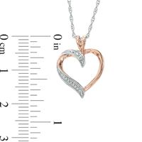 Diamond Accent Heart Pendant in 10K Rose Gold|Peoples Jewellers