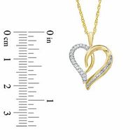 0.16 CT. T.W. Diamond Swirling Heart Pendant in 10K Gold|Peoples Jewellers