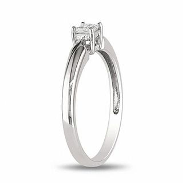 0.20 CT. Princess-Cut Diamond Solitaire Promise Ring in 10K White Gold|Peoples Jewellers