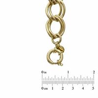 Elegance d'Italia 22mm Double Link Bracelet in Bronze with 14K Gold Plate - 8.0"|Peoples Jewellers