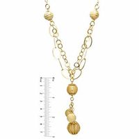 Elegance D'Italia™ Fashion Textured Bead Necklace in Bronze with 14K Gold Plate|Peoples Jewellers