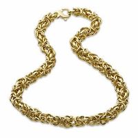 Elegance D'Italia™ 7.0mm Byzantine Necklace in Bronze with 14K Gold Plate|Peoples Jewellers