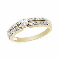 0.25 CT. T.W. Diamond Split Shank Promise Ring in 10K Gold|Peoples Jewellers